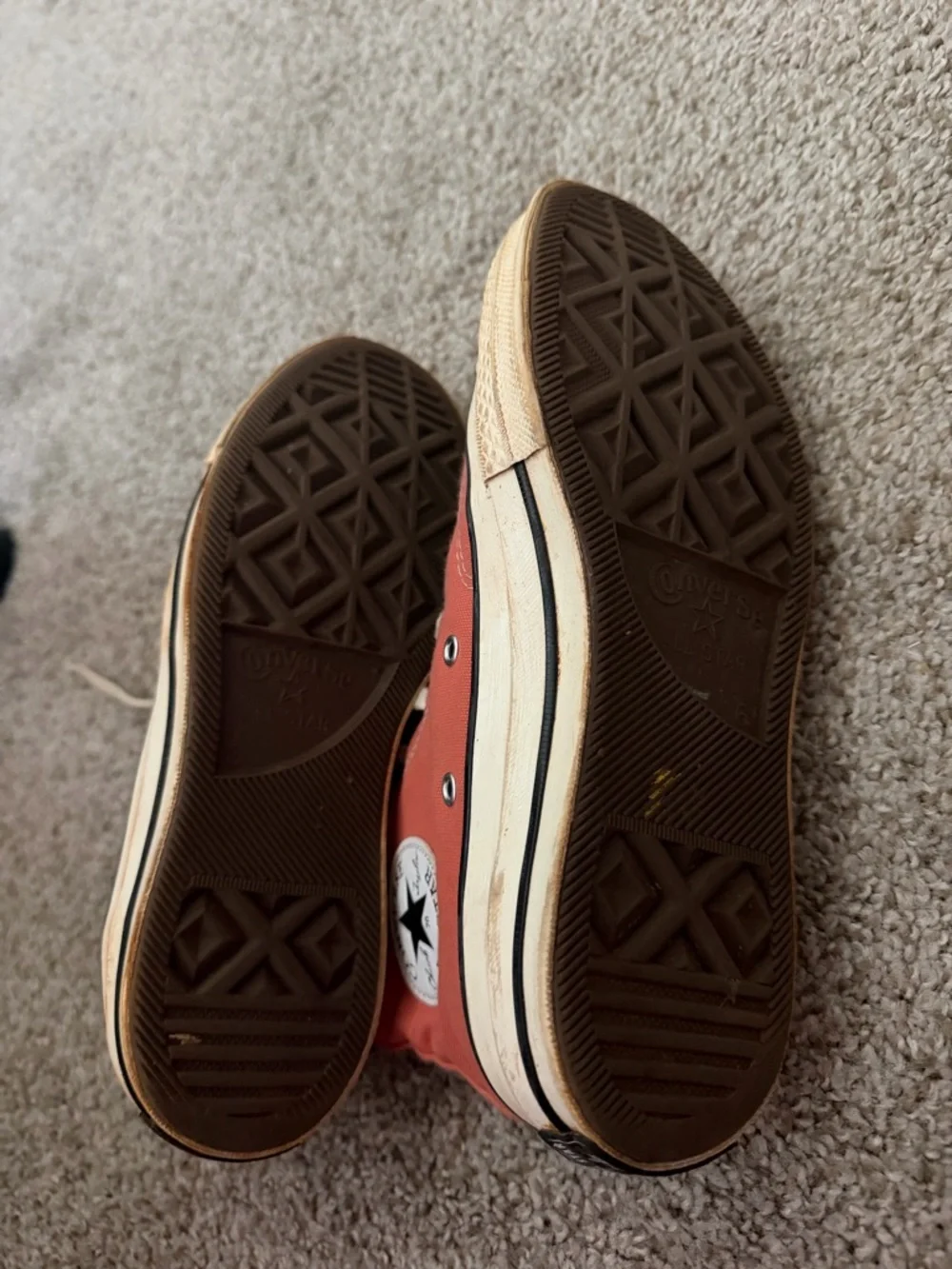 Converse Women’s High-Top Orange Sneakers - Picture 5 of 5
